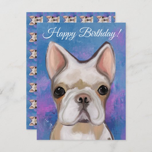 FRENCH BULLDOG POSTKARTE (Vorne/Hinten)