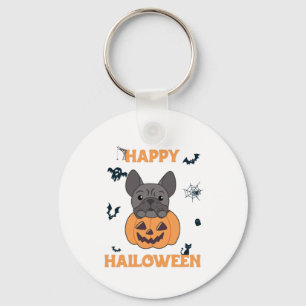 French Bulldog Pumpkin Sweet Hogs Happy Halloween Schlüsselanhänger