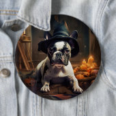 French Bulldog Pumpkins Halloween Beängstigend Button (Beispiel)