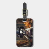 French Bulldog Pumpkins Halloween Beängstigend Gepäckanhänger (Vorderseite vertikal)