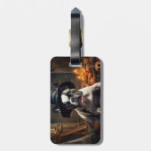 French Bulldog Pumpkins Halloween Beängstigend Gepäckanhänger (Rückseite vertikal)