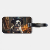 French Bulldog Pumpkins Halloween Beängstigend Gepäckanhänger (Rückseite horizontal)