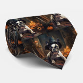 French Bulldog Pumpkins Halloween Beängstigend Krawatte (Gerollt)