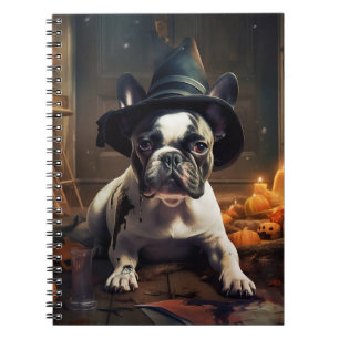 French Bulldog Pumpkins Halloween Beängstigend Notizblock