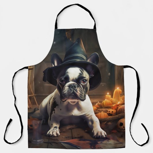 French Bulldog Pumpkins Halloween Beängstigend Schürze (Vorderseite)