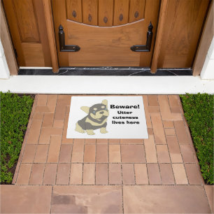 French Bulldog Puppy Cartoon Door Mat Fußmatte