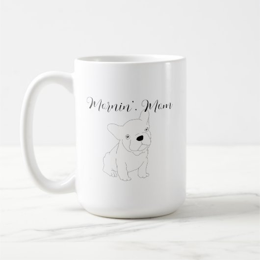 French Bulldog Puppy Cartoon Kaffeetasse (Links)