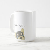French Bulldog Puppy Cartoon Kaffeetasse (Vorderseite Links)