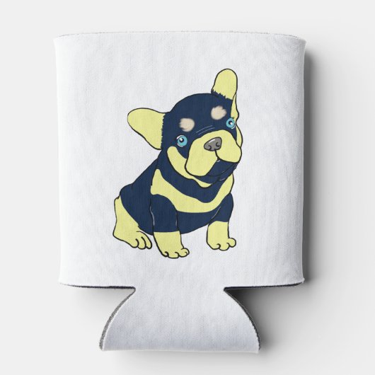 French Bulldog Puppy Cartoon kann kühler werden Dosenkühler (Rückseite)