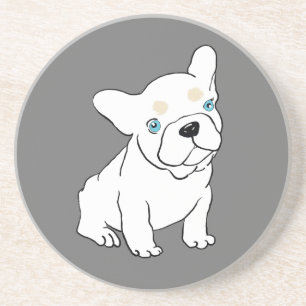 French Bulldog Puppy Cartoon Sandstone Untersetzer