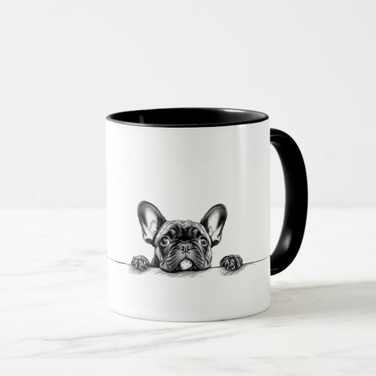 French Bulldog Puppy Coffee Tasse (VorderseiteRechts)