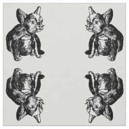 French Bulldog Puppy Custom Cotton Twill Stoff