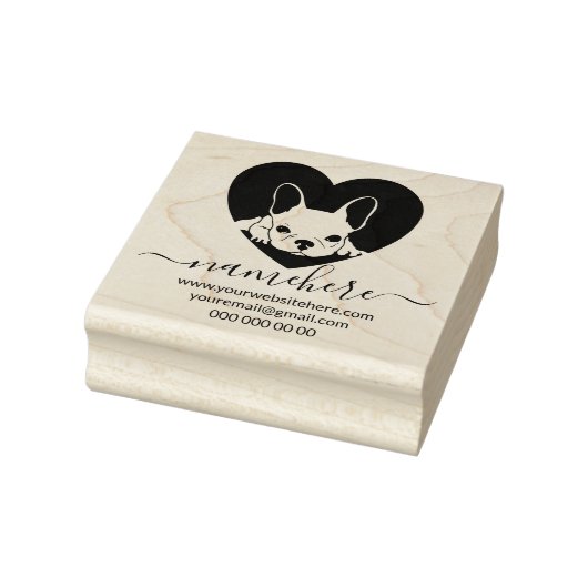 French Bulldog Puppy Face Gummistempel (Stempel)
