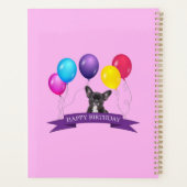 French BullDog Puppy Happy Birthday Gift Bag Planer (Rückseite)