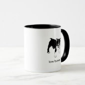 French Bulldog Puppy Liebe Bundle Coffee Tasse (VorderseiteRechts)