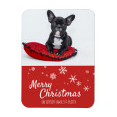 French Bulldog Puppy Red Foto Christmas Custom Magnet (Vertikal)