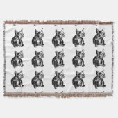 French Bulldog Puppy Throw Blanket Decke (Vorderseite)