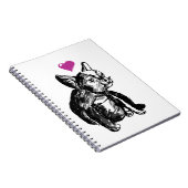 French Bulldog Puppy Zeichne Foto Notebook Notizblock (Rechte Seite)