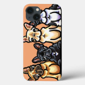 French Bulldog Quartett Case-Mate iPhone Hülle (Rückseite)