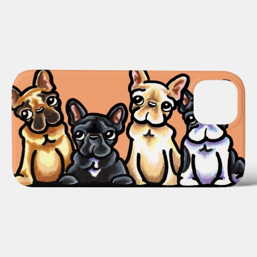 French Bulldog Quartett Case-Mate iPhone Hülle (Rückseite (Horizontal))