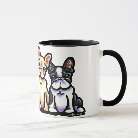 French Bulldog Quartett Tasse (Rechts)