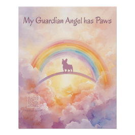 French Bulldog Rainbow Bridge Memorial Sign Poster