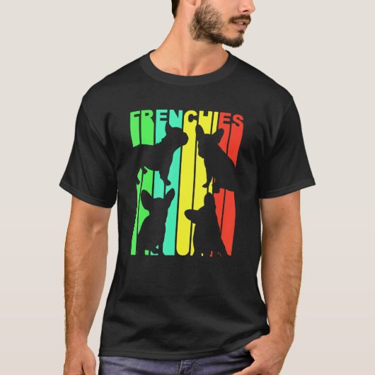 French Bulldog Rainbow T-Shirt (Vorderseite)