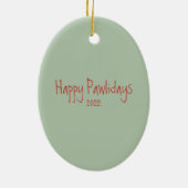 French Bulldog Rentier Christmas Lights Keramik Ornament (Hinten)