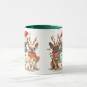 French Bulldog Rentierhunde Tasse (Zentrum)