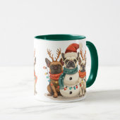 French Bulldog Rentierhunde Tasse (VorderseiteRechts)