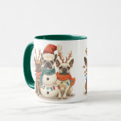 French Bulldog Rentierhunde Tasse (Vorderseite Links)