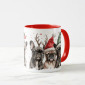 French Bulldog Rentierhunde Tasse (VorderseiteRechts)