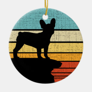 French Bulldog Retro Vintag Hund Welpenbesitzer Lo Keramik Ornament
