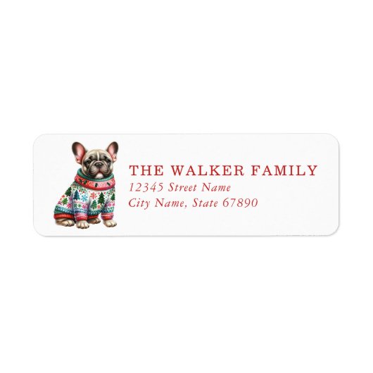 French Bulldog Return Address Labels (Vorne)