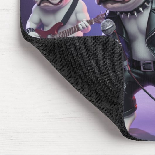French Bulldog Rockers Mousepad (Ecke)