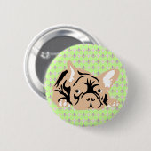 French Bulldog rose Button (Vorne & Hinten)