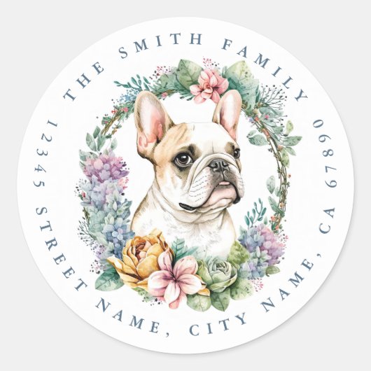 French Bulldog Round Stickers (Vorderseite)