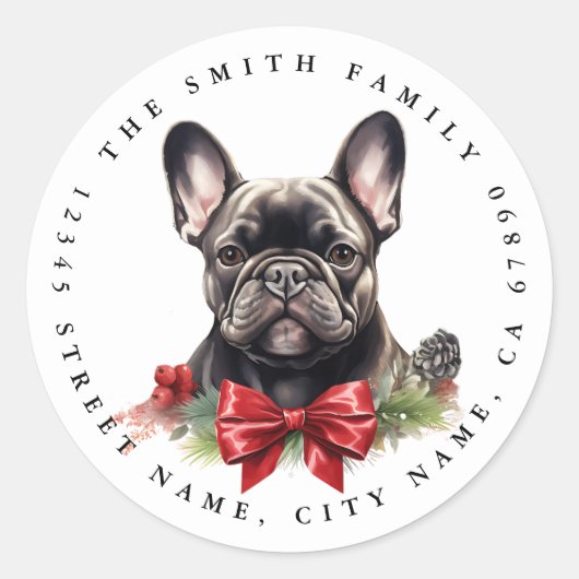 French Bulldog Round Stickers (Vorderseite)