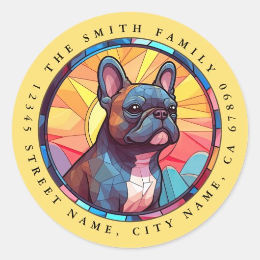 French Bulldog Round Stickers (Vorderseite)