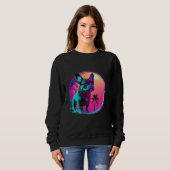 French Bulldog s Synthwave Dreamscape Sweatshirt (Vorne ganz)