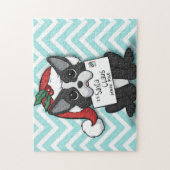 French bulldog Santa Claus Holiday Puzzle (Vertikal)