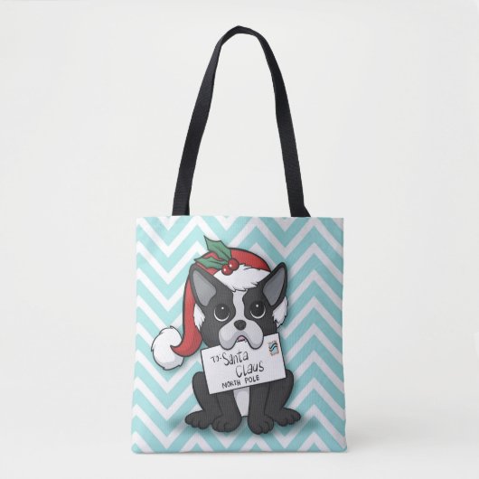 French bulldog Santa Claus Holiday Tasche (Vorderseite)