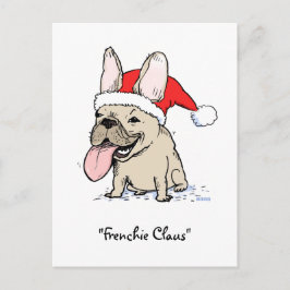 French Bulldog Santa Clause Dog Christmas Frenchie Feiertagspostkarte