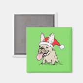 French Bulldog Santa Funny Weihnachtsgebäck Magnet (Vorderseite/Rückseite)