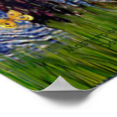 French Bulldog (schwarz 11) - Starry Night Poster (Ecke)