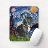 French Bulldog (schwarz 11) - Starry Night (vert) Mousepad (Mit Mouse)