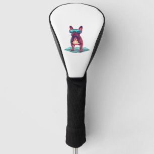 French Bulldog SciFi mit Cooler Sonnenbrille Golf Headcover