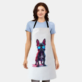 French Bulldog SciFi mit Cooler Sonnenbrille Schürze (Getragen)