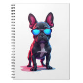 French Bulldog SciFi Wearing Cool Sunglasses Notizblock (Vorderseite)