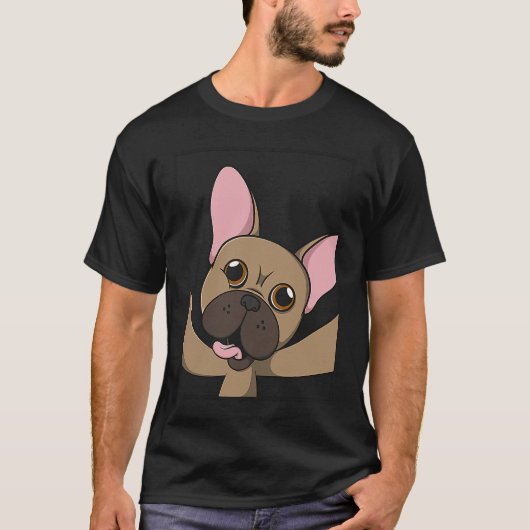 French Bulldog Selfie Animal Dog für Hundebesitzer T-Shirt (Vorderseite)